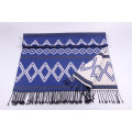 100% Silk Cashmere feeling New Style Jacquard Woven Blanket Scarf
